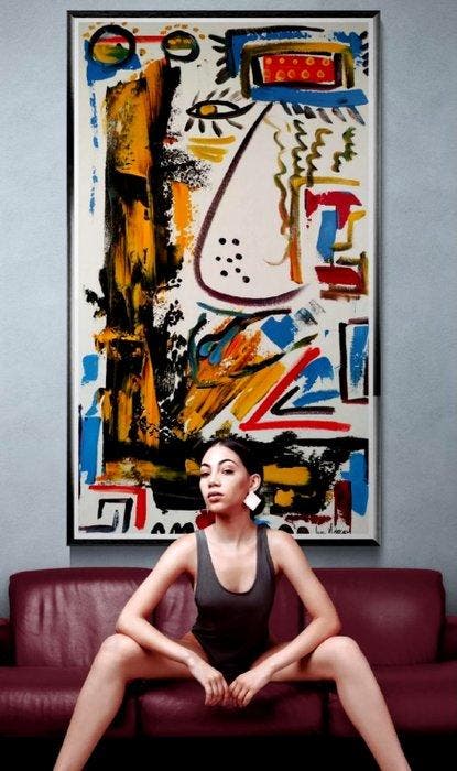 Luc Mora - Mlle abstract new look - XXL, Antiquités & Art, Art | Objets design