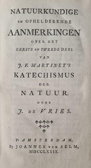 J de vries - Natuurkundige en ophelderende aanmerkingen over