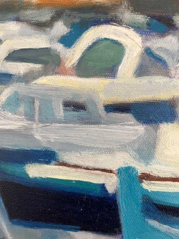 Jérôme Dreyfus - Bateaux face à Notre Dame Vieux Port