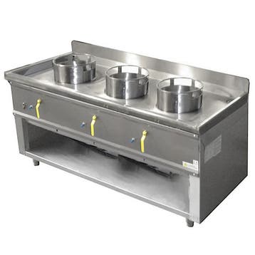 Wokfornuis | ASIA I | Gas | 3 Branders (3x 20/25/35kW) |, Verzenden