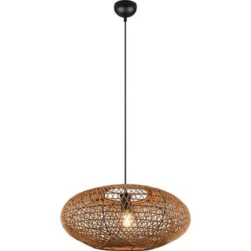 Zwarte LED Hanglamp Trion Hetra - Mat Zwart Aluminium, E27 L, Huis en Inrichting, Verzenden, Nieuw