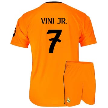 Real Madrid Voetbaltenue Vini JR. Uit - Kind, Sport en Fitness, Voetbal, Verzenden, Nieuw, Bal