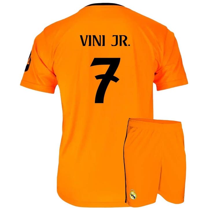 Real Madrid Voetbaltenue Vini JR. Uit - Kind, Sport en Fitness, Voetbal, Bal, Nieuw, Verzenden