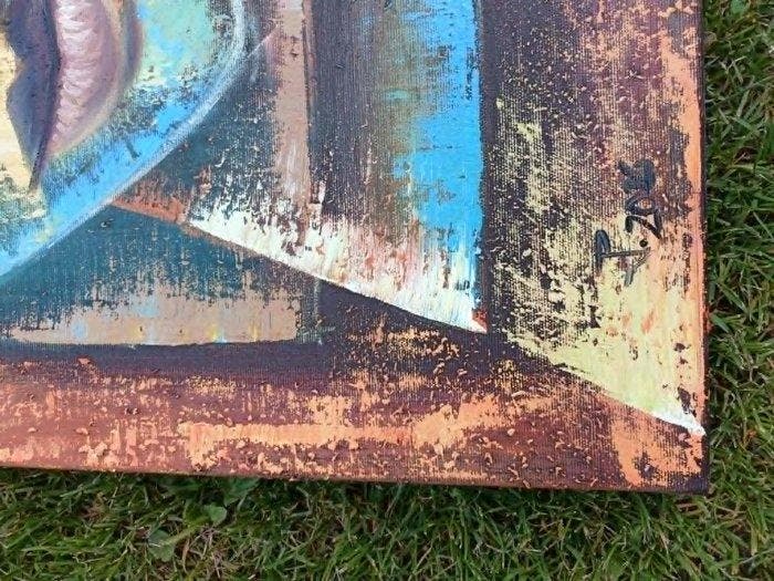 Jií Petr - the silent strokes of fate , 3D texture, ready, Antiquités & Art, Art | Peinture | Moderne