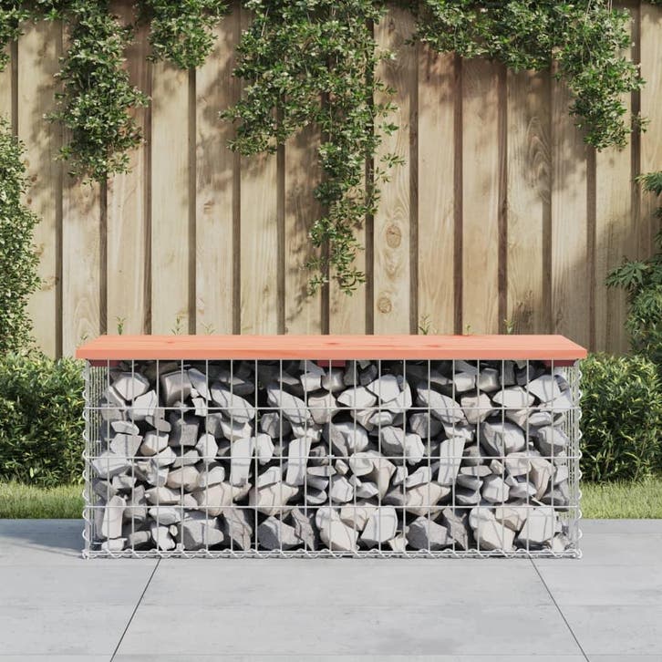 vidaXL Tuinbank schanskorfontwerp 103x44x42 cm massief, Tuin en Terras, Tuinsets en Loungesets, Nieuw, Verzenden
