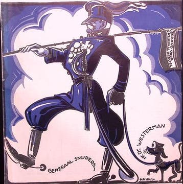 Westerman als hond van Snijders op spotprent (lijst optie), Antiek en Kunst, Verzenden