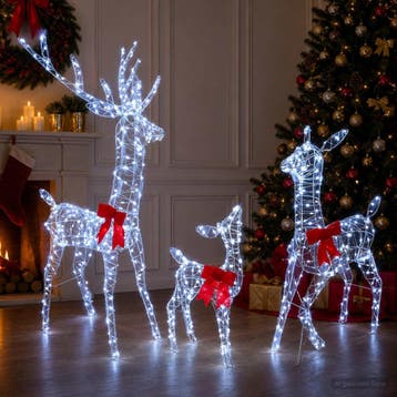 vidaXL Led-kerstrendierfamilie 700 LEDs Koel wit 70 x 26 x, Verzenden, Nieuw