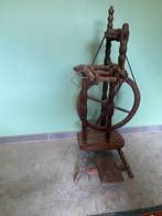 Naaimachine - Hout - Volkskunst- spinnenwiel, Antiek en Kunst