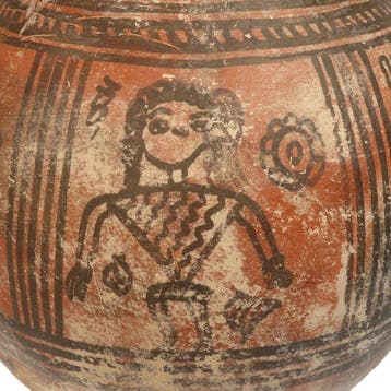 Indus Vallei Terracotta Grote rode aardewerken vaas met