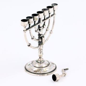 Judaïca kandelaar (miniatuur formaat) C.& A. Lesener -