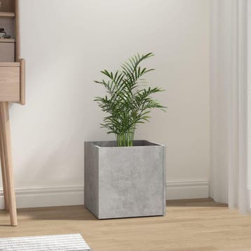 vidaXL Plantenbak 40x40x40 cm bewerkt hout betongrijs, Verzenden