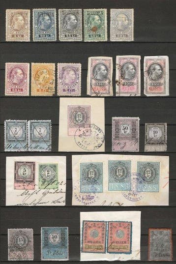 Keizerrijk Oostenrijk 1873/1898 - Zeer decoratieve en, Gestempeld
