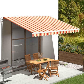 vidaXL Vervangingsdoek voor luifel 450x300 cm polyester geel, Verzenden