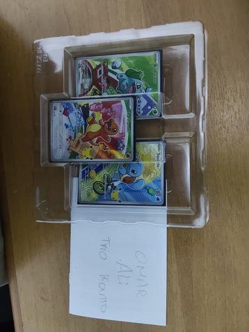 Pokémon - 3 Card - Bulbasaur, Charmander, Squirtle, Hobby en Vrije tijd, Nieuw