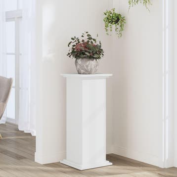 vidaXL Plantenstand Wit 33 x 33 x 80 cm Bewerkt hout, Tuin en Terras, Verzenden, Nieuw
