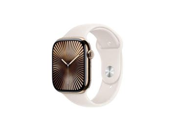 Apple Watch Series 10 - 46mm - Titanium - Goud - GPS +, Verzenden