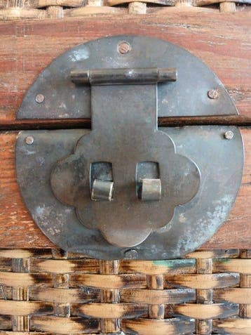 Kist - Hout, Rattan - Geen reserveprijs!, Antiek en Kunst