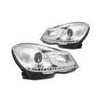 Phares Pour Mercedes W204 11-14 Tube Light + Led Fond Chromé, Verzenden