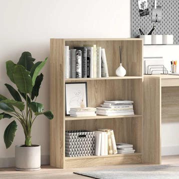 vidaXL Boekenkast 80x24x109 cm bewerkt hout sonoma, Verzenden