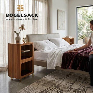 Bögelsack - Coppia Comodini di Design LU82 – Legno Africano