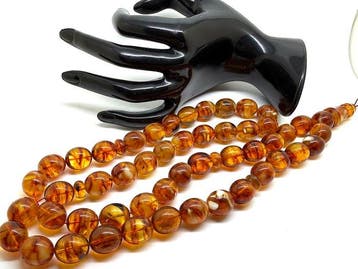 Chapelet en ambre balte, perles de tesbih (rosaire), couleur