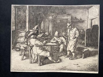 David II Teniers (1610-1690), after, by Jaques - Peasants in