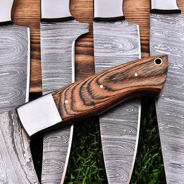 Keukenmes - Chefs knife - Gevouwen staal, Pakka wood -
