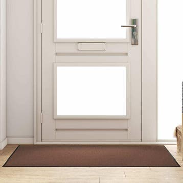 vidaXL Deurmat Bruin en zwart 90 x 150 cm 100% Polyamide, Verzenden