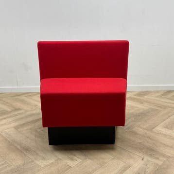 modulaire fauteuil , rood - zwart, Huis en Inrichting, Gebruikt, Rood, Stof, Eén
