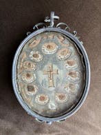Reliekhouder - Zilver, Glas - 1800-1850 - Heilige Kruis van