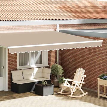 vidaXL vervangende markies volant Beige 430 x 20 cm, Tuin en Terras, Verzenden, Nieuw