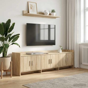 vidaXL TV Kast 168 x 33 x 47 cm Sonoma Eiken Bewerkt hout, Verzenden, Nieuw