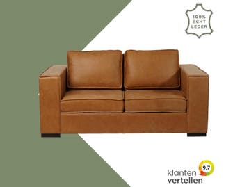 Leren bank Fine - 2 zits, Antiek en Kunst, Ophalen of Verzenden