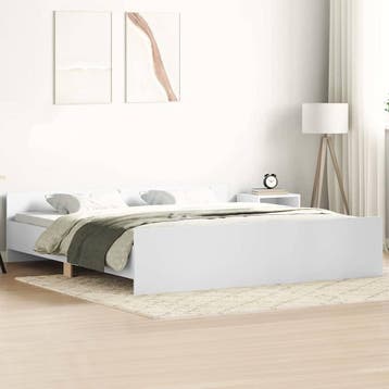 vidaXL Bedframe met hoofd- en voeteneinde wit 160x200 cm, Verzenden, Nieuw