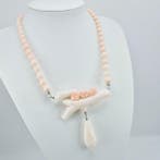 Corail - Argent - Collier - Collier rose en corallo, Collections