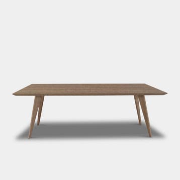 Tafel Rechthoekig Eikenhout  Hout Onderstel  220x100, Nieuw