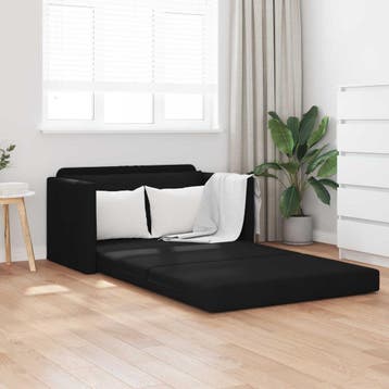 vidaXL Slaapbank / zetel Zwart 124 x 71 x 78 cm Stof, Huis en Inrichting, Zetels | Zetels, Verzenden, Nieuw