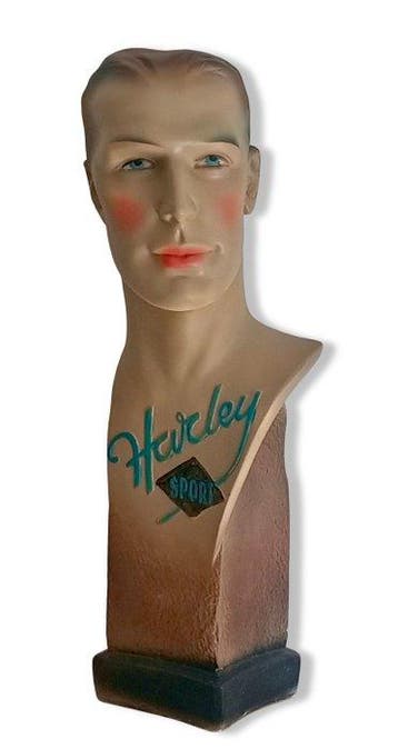 Beeld, HARLEY SPORT-mannequinbuste - 58 cm - Gips - 1920