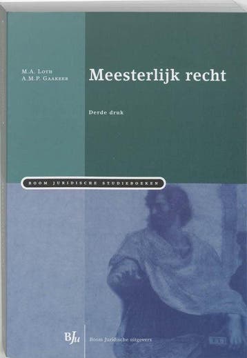 Meesterlijk recht - Loth, Boeken, Studieboeken en Cursussen, Verzenden, Nieuw