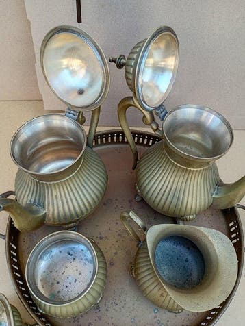 Koffie- en theeservies (5) - Messing