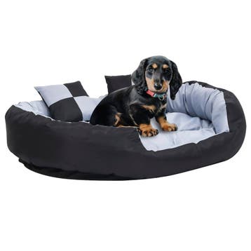 vidaXL Hondenkussen omkeerbaar en wasbaar 110x80x23 cm grijs, Verzenden, Nieuw