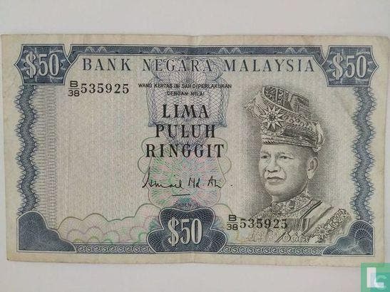 Maleisië 50 Ringgit  - 1976, Timbres & Monnaies, Billets de banque | Asie, Envoi