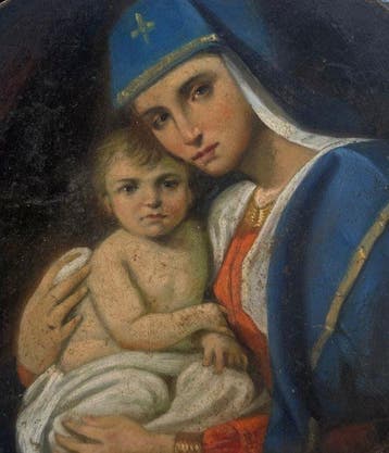 Scuola Napoletana (XVIII-XIX) - Madonna con bambino