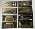 Collection thématique - Billets plaqués or 24 carats