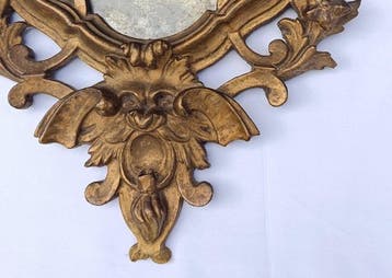 Wandspiegel (2) - Hout, Verguld, gesso, kwikglas, Antiek en Kunst