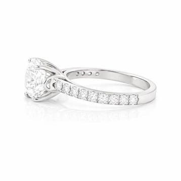 Ring - 14 karaat Witgoud - 2.3ct. tw. Diamant (Lab-grown) -