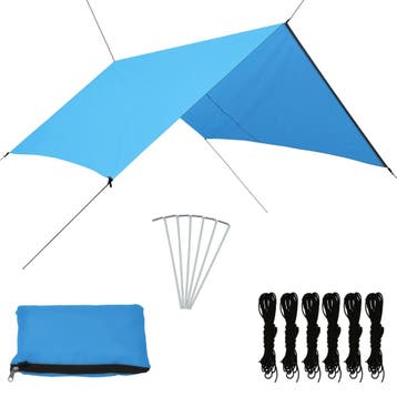 vidaXL Afdekzeil 3x2,85 m blauw, Verzenden