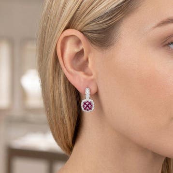 Sans prix de réserve - Boucles doreilles Argent - 0.74ct.