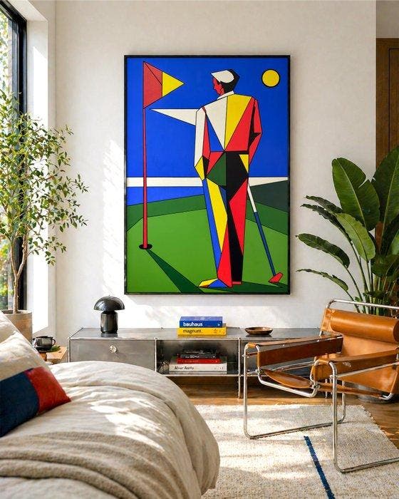 Alejandro Gonzalez - Campo de Golf 10 - XL (NO Reserve), Antiek en Kunst, Kunst | Schilderijen | Modern