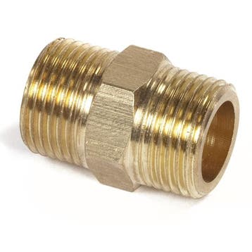 Messing draadnippel / draadfitting met 2 x 3/8 buitendraad, Ophalen of Verzenden, Nieuw